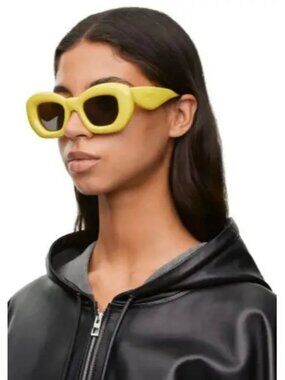 NWT LOEWE WOMEN SUNGLASSES YELLOW LOEWE EYEWEAR